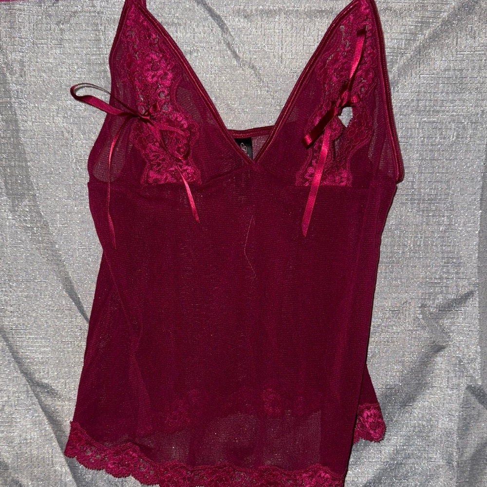 Victoria's Secret Deep Red Lace Lingerie